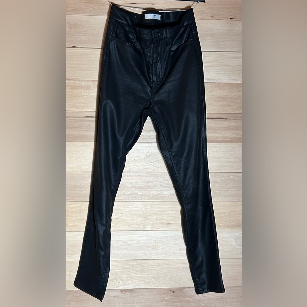 Dynamite Black Skinny Pants Size 28 stretchy, black, faux leather highwaisted
